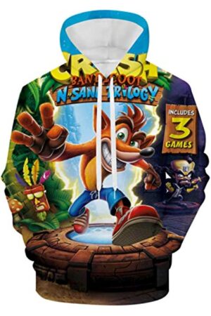 Crash Bandicoot Hoodies - Crash Bandicoot  N. Sane Trilogy 3D Print Pullover Sweatshirt