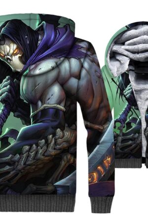 Darksiders Jackets - Darksiders Game Series Death The kinslayer Super Cool 3D Fleece Jacket