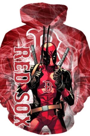 Deadpool Boston Red Sox - Pullover Red Hoodie