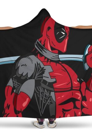 Deadpool Hooded Blanket - Warrior Knife Red Deadpool