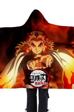 Demon Slayer 3D Printed Flannel Hooded Blanket