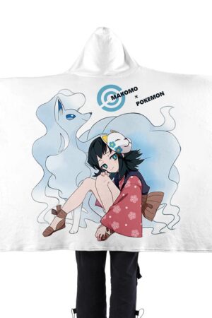 Demon Slayer x Pokemon Go Flannel Hooded Blanket