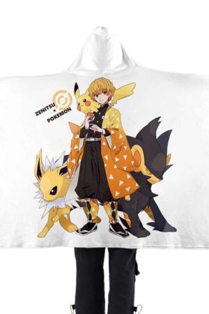 Demon Slayer x Pokemon Go Hooded Blanket
