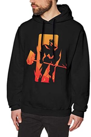 Destiny 2 Hoodies - Destiny 2 Forsaken Titan on Fire Black Pullover Drawstring Hoodie