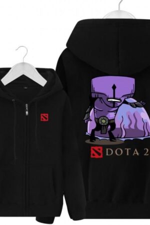 DOTA 2 Faceless Void Hoodies - Zip Up Black Hoodie