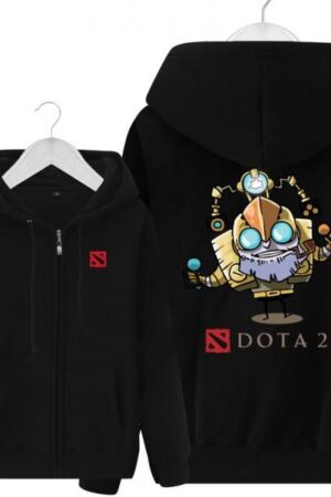 DOTA 2 Tinker Design Hoodies - Zip Up Black Hoodie