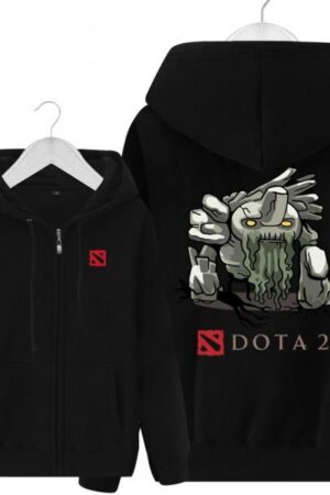 DOTA 2 Tiny Hoodies - Zip Up Black Hoodie