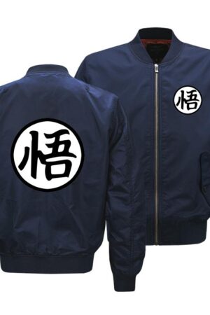Dragon Ball Jackets - Solid Color Dragon Ball Anime Series Goku Sign Flight Suit Fleece Jacket