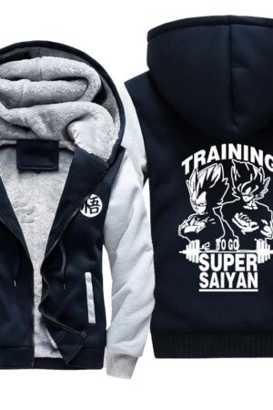 Dragon Ball Jackets - Solid Color Dragon Ball Super Saiyan Series Icon Super Cool Fleece Jacket