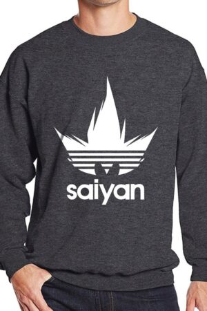 Dragon Ball Sweatshirts - Dragon Ball Sweatshirt Series Men's Sweatshirt Saiyan White Icon Sweatshirt