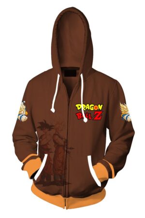 Dragon Ball Z Hoodies - Dragon Ball Z GOKU Series Super Cool Zip Up Hoodie