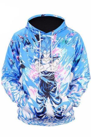 Dragon Ball Z Hoodies - Pullover Light Blue Hoodie