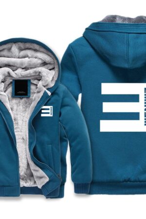 Eminem Jackets - Solid Color Eminem White Logo Icon Super Cool Fleece Jacket