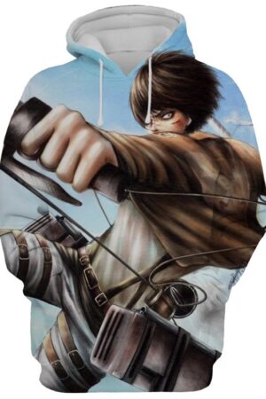Eren Yeager Armour Attack On Titan 3D Printed Hoodie