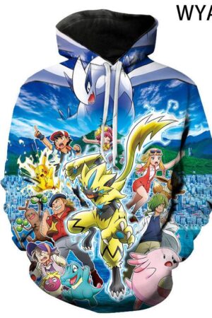 Fashion Casual Pokemon Hoodies - 3D Printed Sweatshirts Pullover