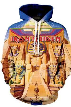 Fashion Iron Maiden Funny 3D Print Casual Hoodie Green