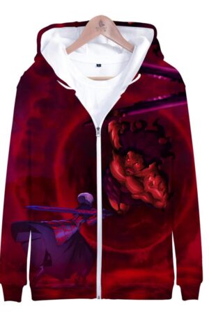 Fate Stay Night 3D Printed Zipper Hoodies - Fashion Hooded Sweatshirt Pullover