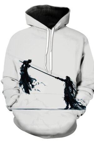 Final Fantasy 7 Hoodies - Pullover Sephiroth vs Cloud Hoodie