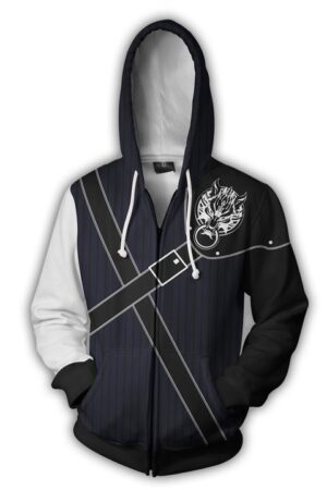 Final Fantasy Hoodies -  Zip Up Cloud Strife Hoodie