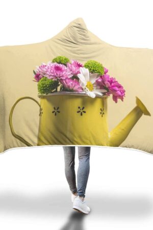 Flowers Hooded Blanket - Yellow Watering Blanket