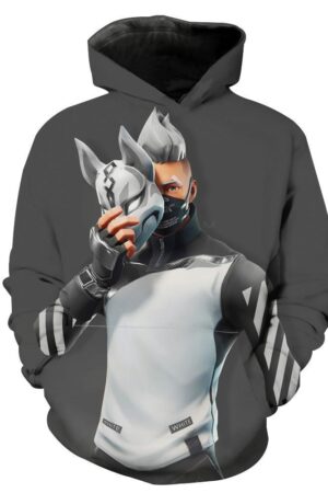 Fortnite Drift Hoodies - Cosplay Off White Drift Grey Hoodie