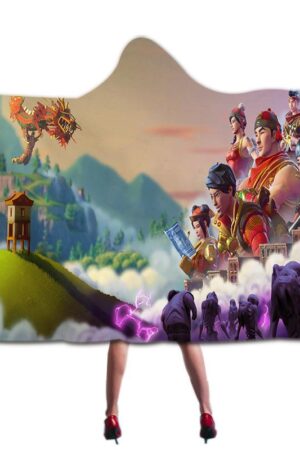 Fortnite Hooded Blankets - Fortnite Chinese New Year Heroes Fleece Hooded Blanket