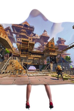 Fortnite Hooded Blankets - Fortnite Constructor Castle Fleece Hooded Blanket