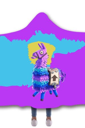Fortnite Hooded Blankets - Fortnite Rainbow Horse Fleece Hooded Blanket