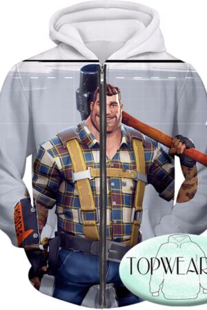 Fortnite Hoodies - Battle Royale Constructor Base 3D Zip Up Hoodie