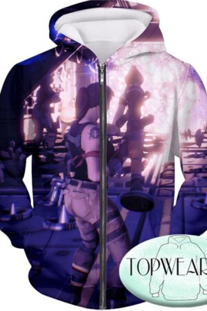 Fortnite Hoodies - Battle Royale Soldier Gameplay 3D Zip Up Hoodie