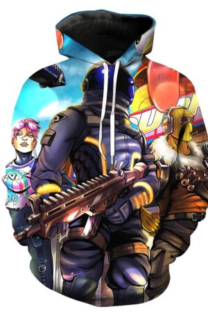 Fortnite Hoodies - Dark Bomber Raptor Dark Vanguard 3D Hoodie
