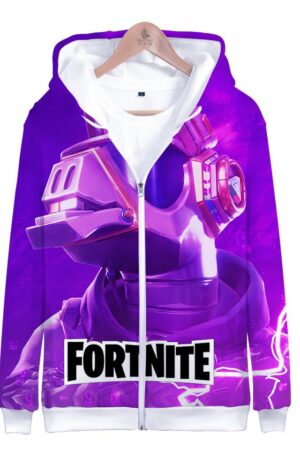 Fortnite Hoodies - DJ Alpaca 3D Zip Up Hoodie