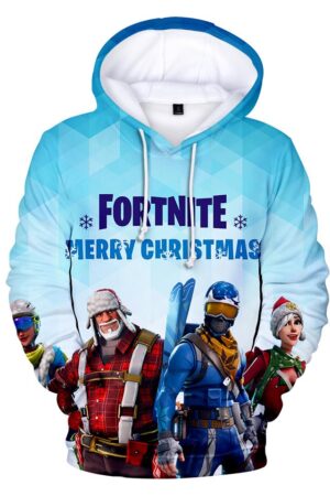 Fortnite Hoodies - Fortnite Game Series Merry Christmas Super Cool 3D Hoodie