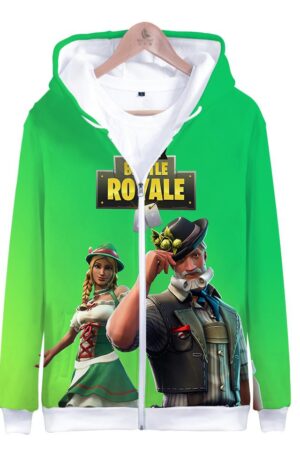 Fortnite Hoodies - Ludwig and Heidi 3D Zip Up Hoodie