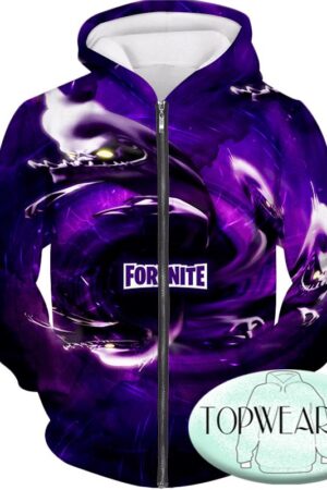Fortnite Hoodies - Save the World Purple 3D Zip Up Hoodie