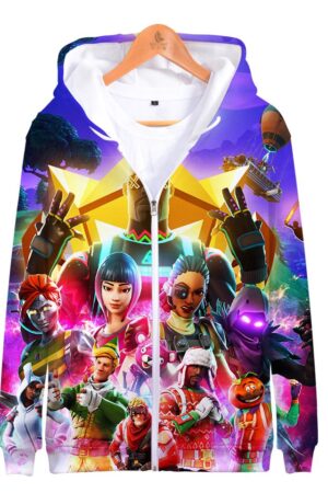 Fortnite Hoodies - Season 5 Hero New Style 3D Zip Up Hoodie