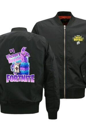 Fortnite Jackets - Solid Color Fortnite Game Flight Suit Series Icon Fleece Jacket