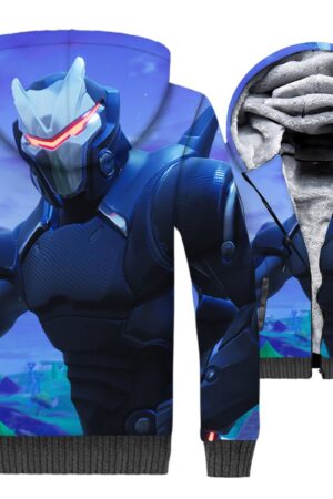 Fortnite Jackets - Solid Color Fortnite Game Series Hero Omega Super Cool 3D Fleece Jacket