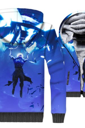 Fortnite Jackets - Solid Color Fortnite Game Series Raven Aircraft Super Cool 3D Fleece Jacket