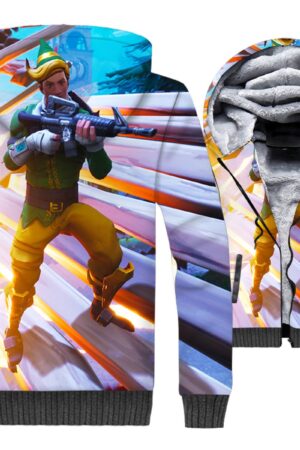 Fortnite Jackets - Solid Color Fortnite Series Christmas Super Hero Super Cool 3D Fleece Jacket