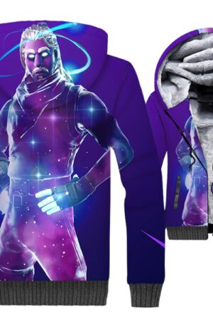 Fortnite Jackets - Solid Color Fortnite Series Star River Super Cool 3D Fleece Jacket