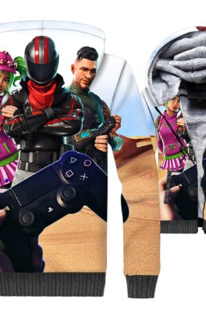 Fortnite Jackets - Solid Color Fortnite Series Super Soldier Icon Super Cool 3D Fleece Jacket
