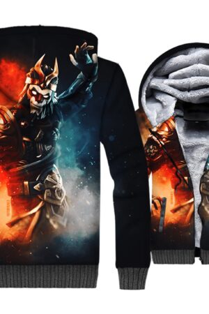 Fortnite Jackets - Solid Color Fortnite Series WuKong Game Character Super Cool 3D Fleece Jacket