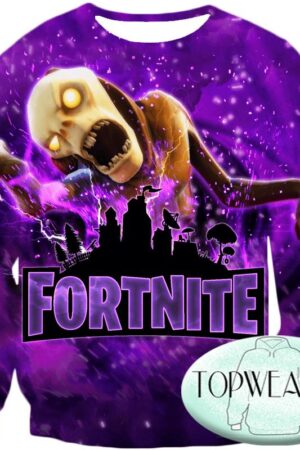 Fortnite Sweatshirts - Monsters Purple 3D Sweatshirt