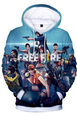 Free Fire Hoodies - Free Fire Game Series NEW Hero Battle Royale Poster 3D Hoodie