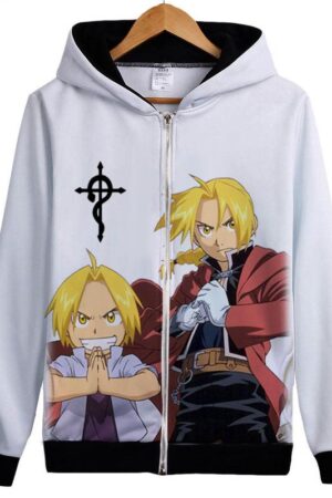Fullmetal Alchemist Hoodies - Zip Up Edward Elric Coat Hoodie