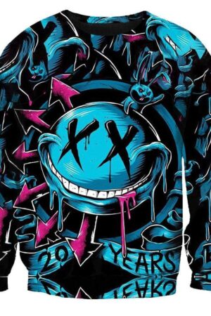 Funny Blink 182 Sweatshirts - Demon Black 3D Sweatshirt