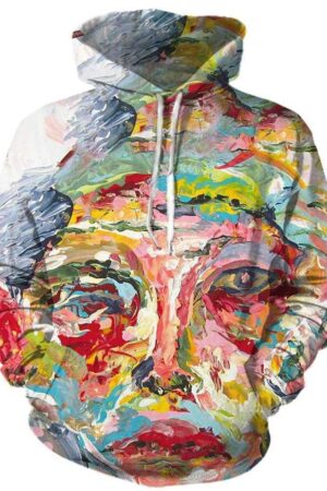 Funny Cage The Elephant Sweatshirts - Colourful Oil painting Sweatshirt