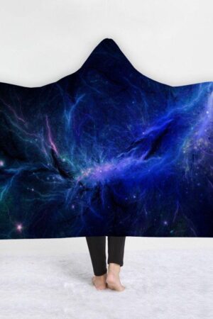 Galaxy Hooded Blanket - Starry Sky Blue Blanket