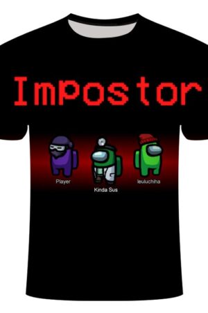 Game Among Us 3D Printed Breathable Short Sleeve T-Shirt